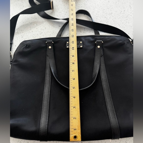 Women's Minimalist Laptop Computer Bag in Black‎ w Adjustable Strap - Picture 12 of 16